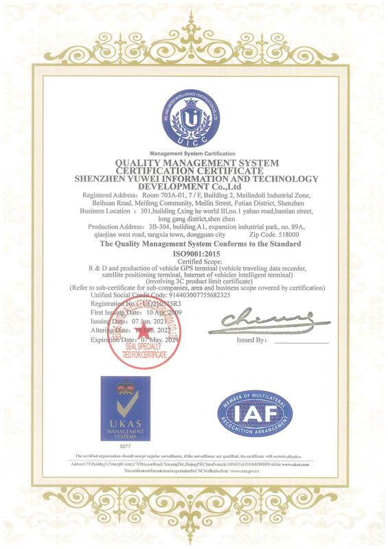 ISO9001 Certificate